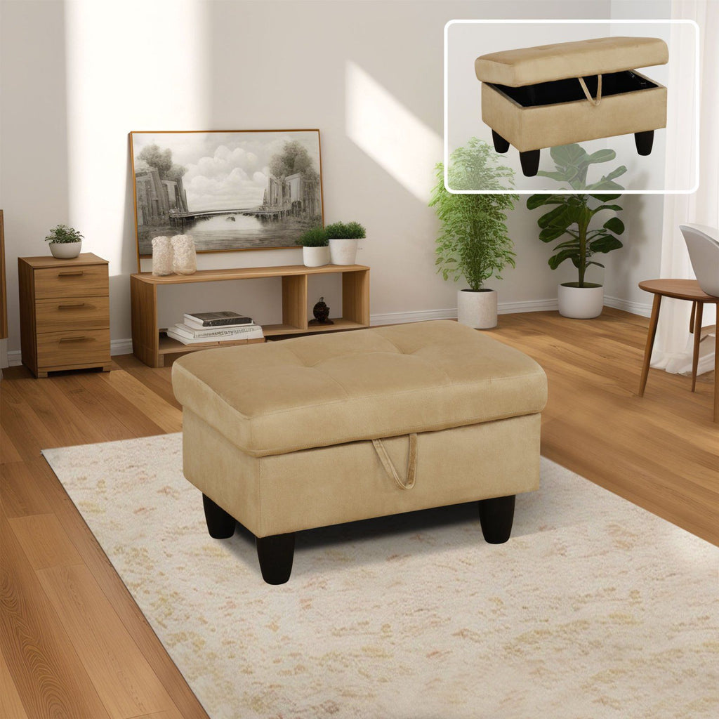 Pickup Only--Beige Flannel 3-Piece Sofa Set