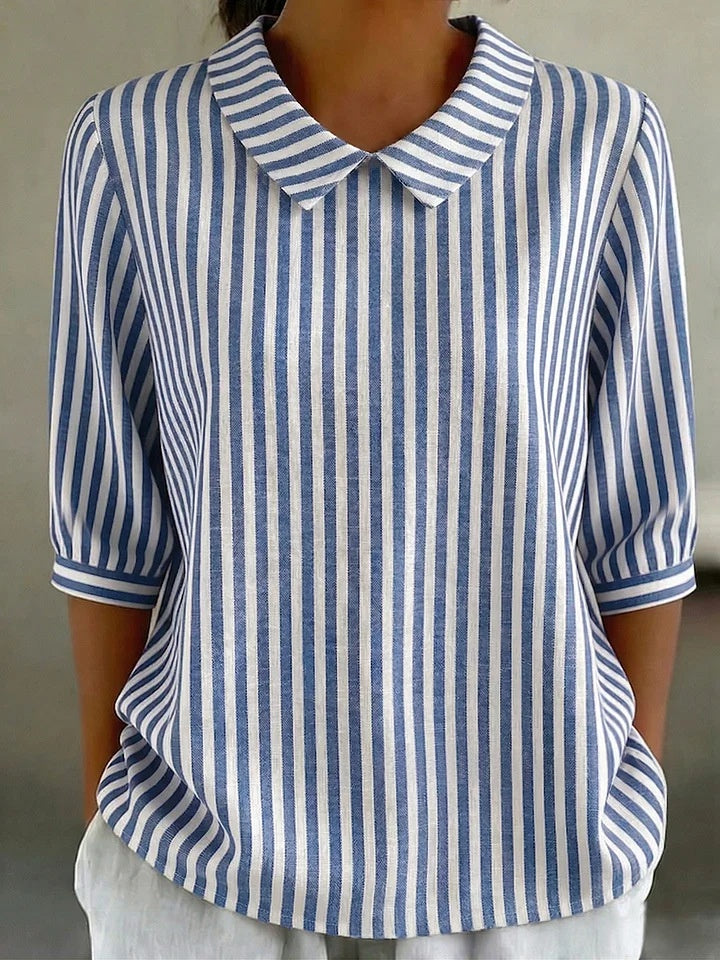 Printed Artistic And Fashionable Versatile Crew-neck Pullover Top