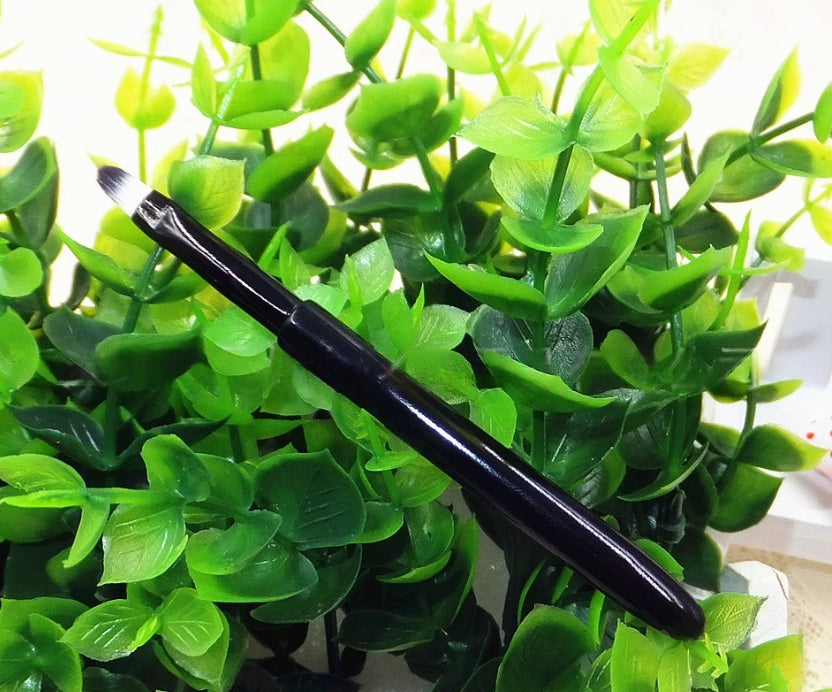 Portable Lip And Eyeliner Brush With A Cap