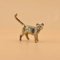 Creative Little Cat Long-Tailed Cat Antique Bronze Desktop Copper Sculpture Hand Piece Craft Small Ornament