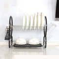 Double-layer Dish Rack With Draining Stand And Large Water-collecting Tray For Bowls