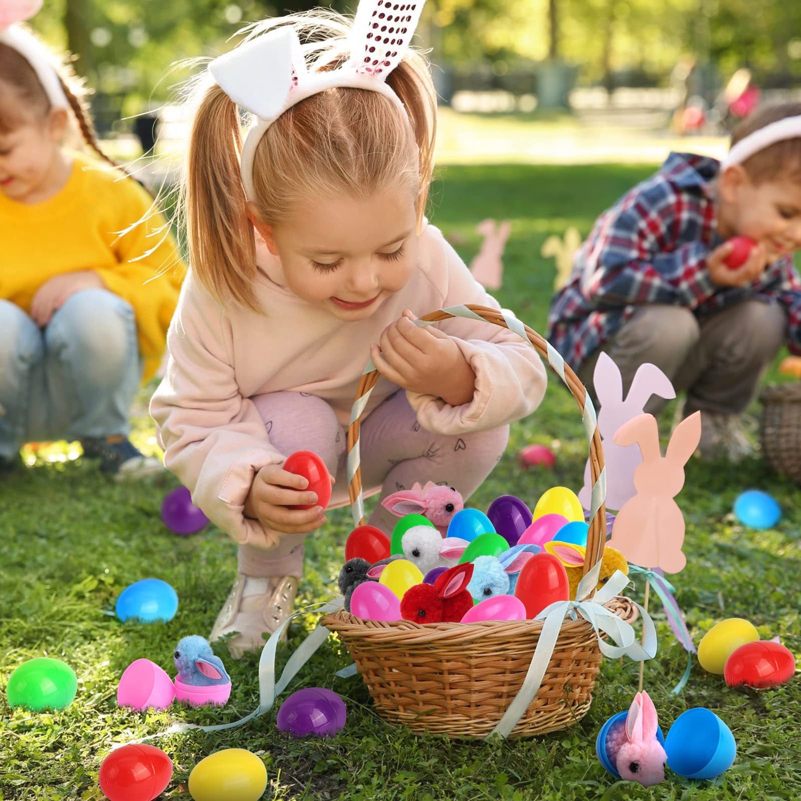 Easter Egg Mini Rabbit Ornament Decorative Toy Set