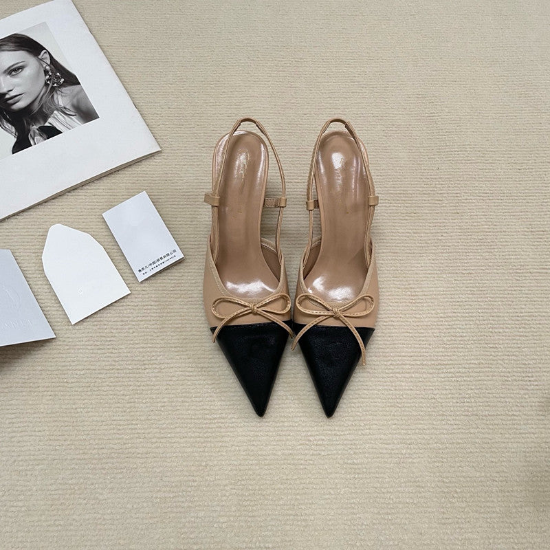 Stiletto-heeled Women's Shoes With A Bow