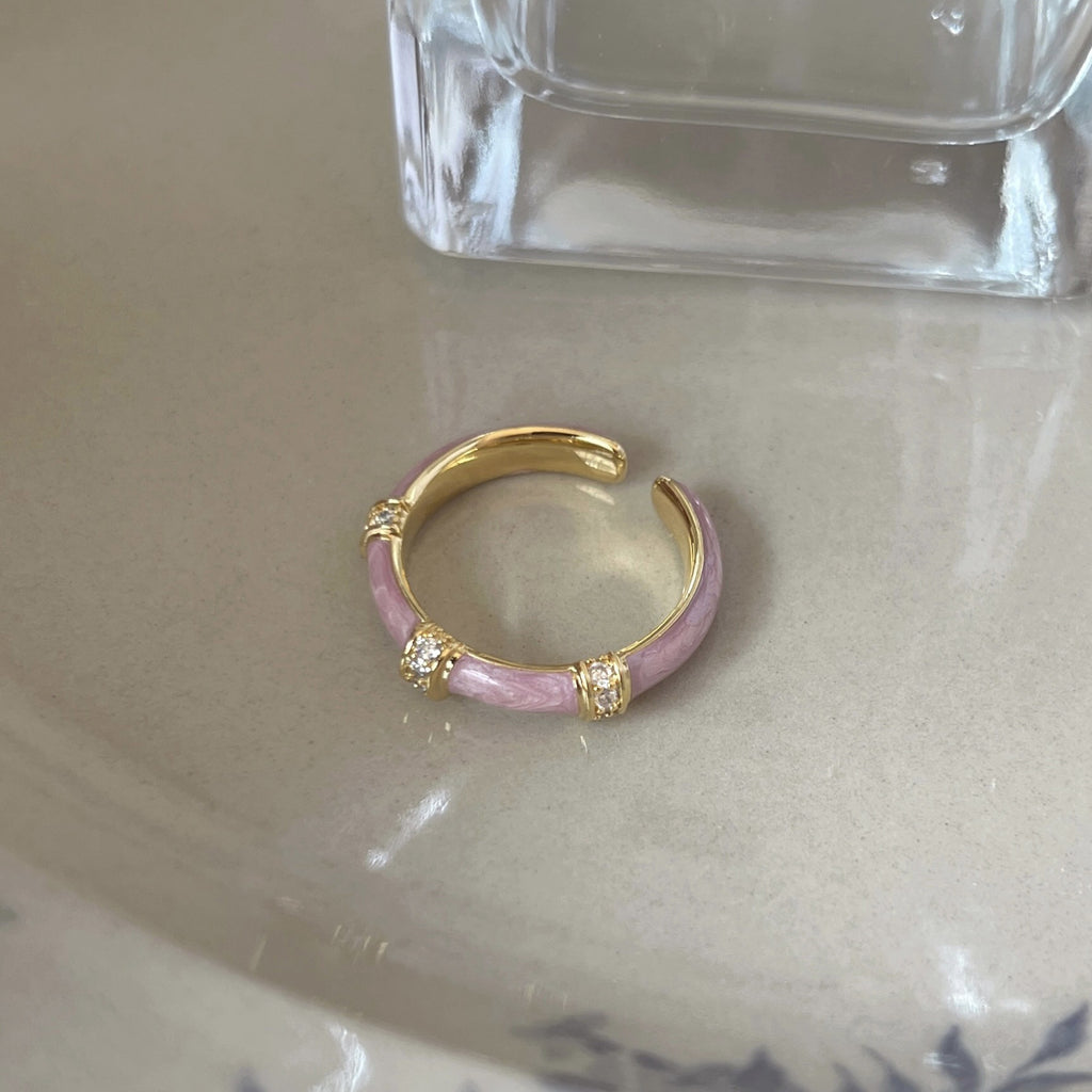 Minimalist Luxury Purple Butterfly Ring, Color Drip Glaze Craft, Chic All-match Anti-fade Jewelry