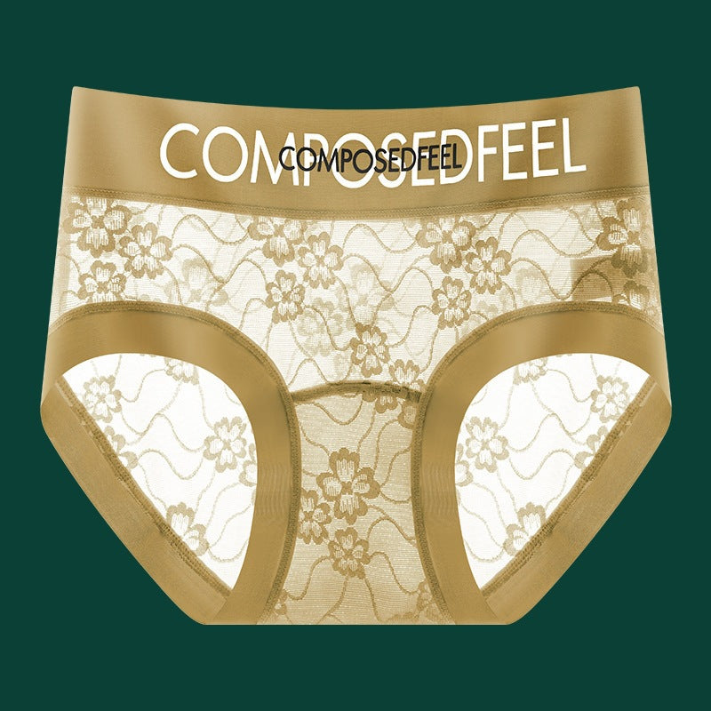 Letter-print Seamless Sexy High-waist Womens Briefs