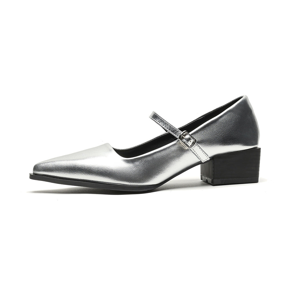 One-strap Vintage Chunky-heeled Mary Jane Shoes For Women