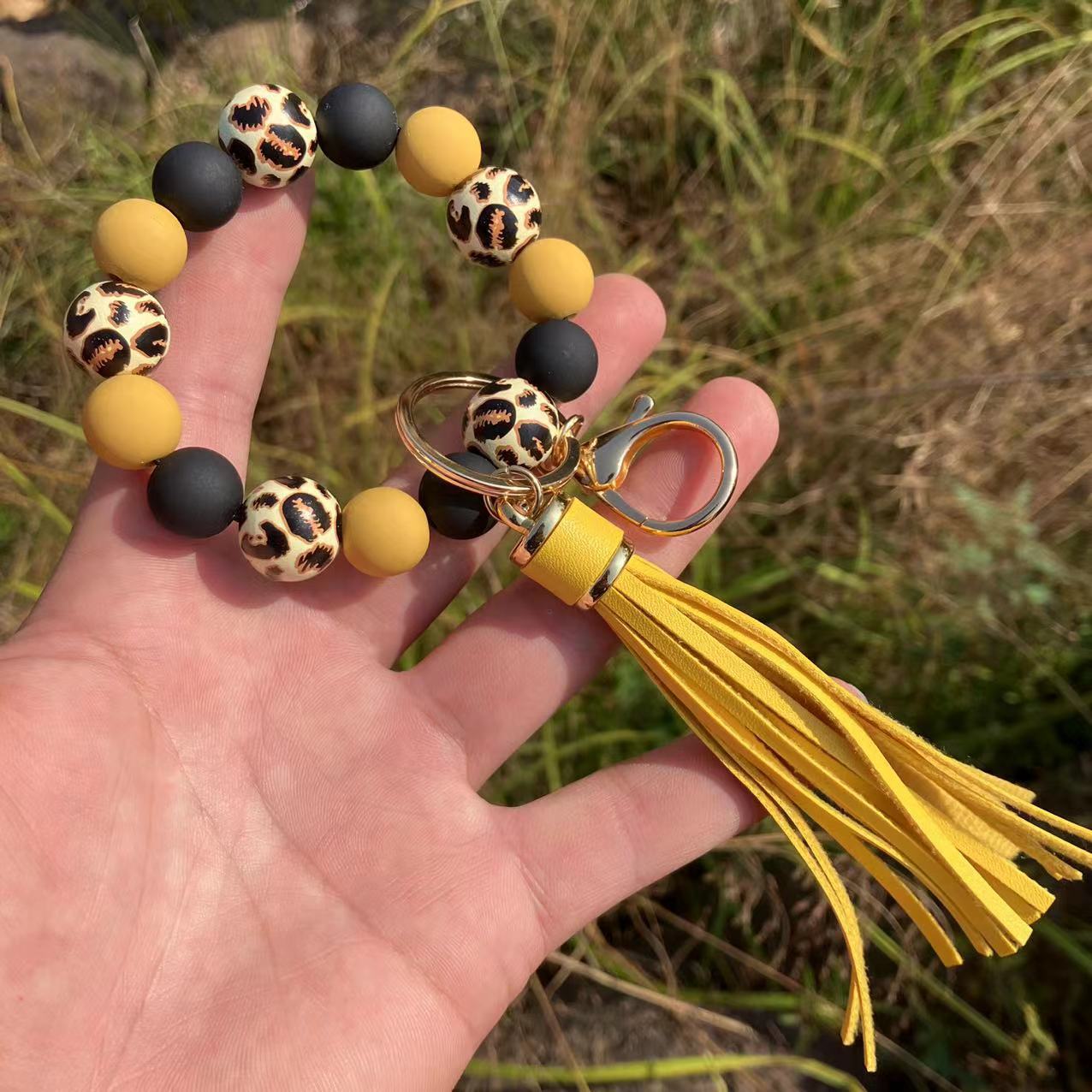 Women's Colorful Beaded Bracelet With Tassel Pendant