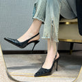 Stiletto Heels Pointed-toe Snakeskin Womens Pumps