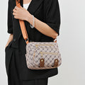 Multi Pocket Fashionable Checkered Crossbody Bag, Casual Travel Shoulder Bag