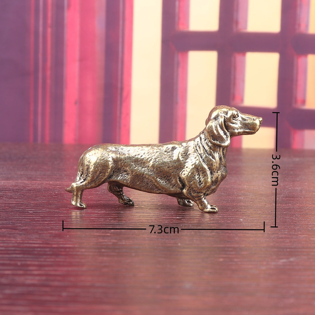 Brass Dachshund Figurine For Home And Office Desk