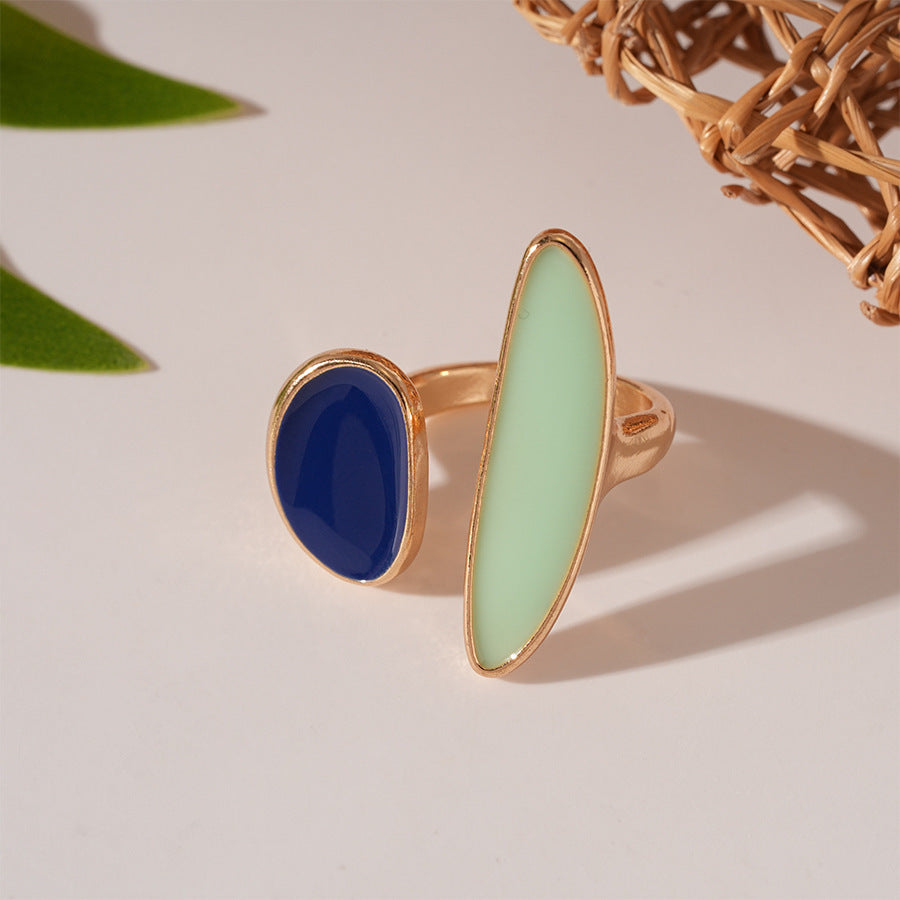 Metallic Geometric Open Ring - Affordable Luxury