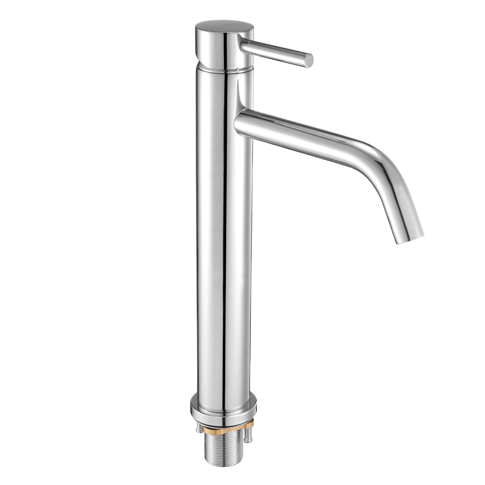 Einhebelspültischarmatur, Verchromter Silberner Wasserhahn Für Küchenspüle, Küchenwasserarmatur Mit Druckknopfablauf, Geeignet Für Badezimmer Wohnmobil, Bar, Wasserhahn Mit Hohem Bogen
