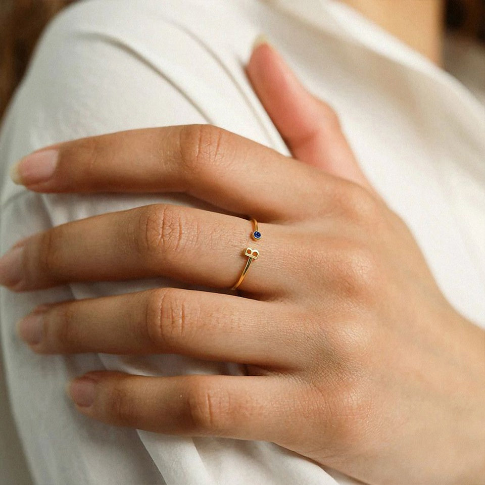Stainless Steel Ring For Women 26-letter Ring