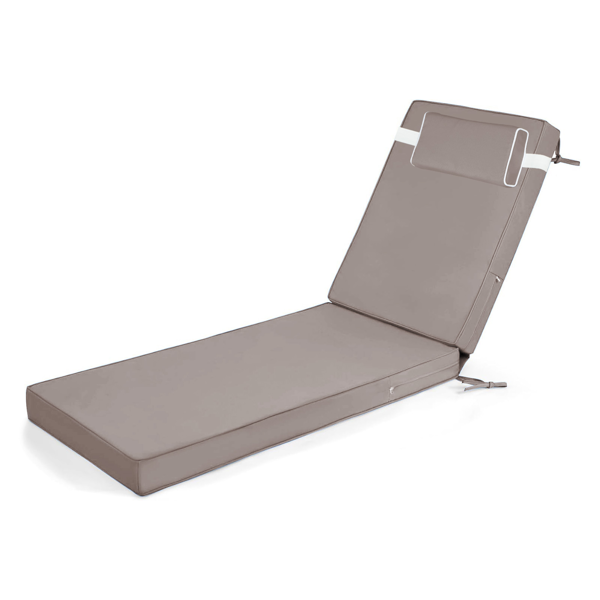 Outdoor Chaise Lounge Cushion, 72 In. X 21 In. X 3 In. Waterproof Fade-Resistant Patio Chair Pad For Pool Beach