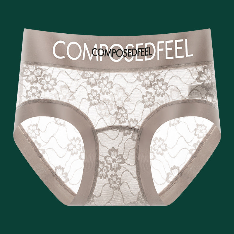Letter-print Seamless Sexy High-waist Womens Briefs
