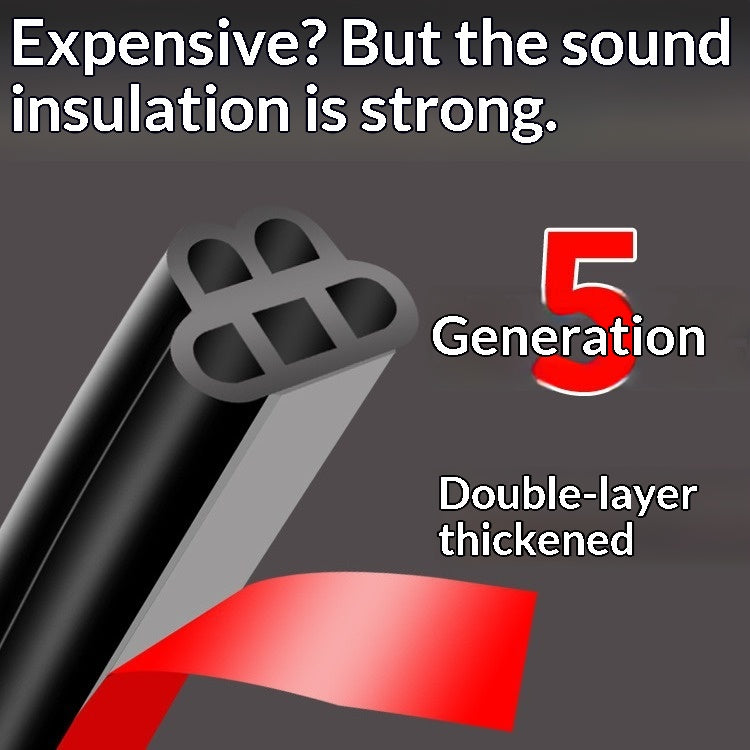 Automotive Double-layer Soundproofing Thickened Door Seal Universal Fit