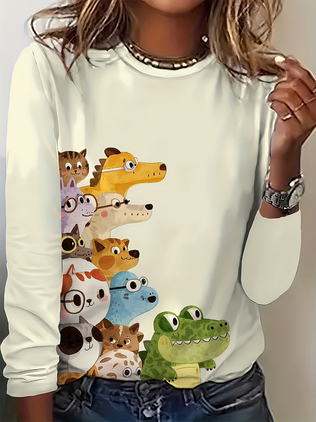 Women's Casual Loose Crewneck T-Shirt