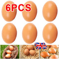 6PCS Fake Wooden Chicken Eggs Help Hen Lay Eggs Agricultural Tool For Chicken UK