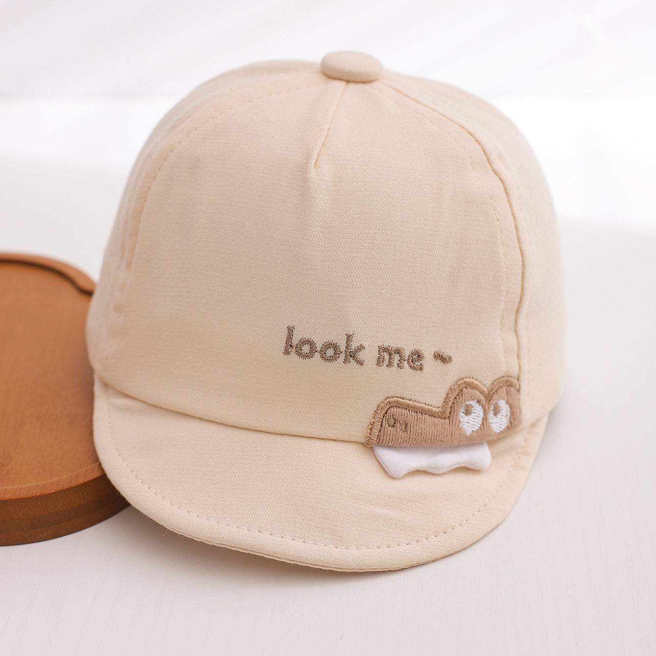 Summer Children's Cartoon Crocodile Letter Embroidery Cute Style Baseball Cap, Suitable For 3-6 Month Old Babies For Outings