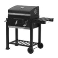 Charcoal Grill - Height-Adjustable Grill With Wheels, Suitable For Garden, Camping, And Picnics
