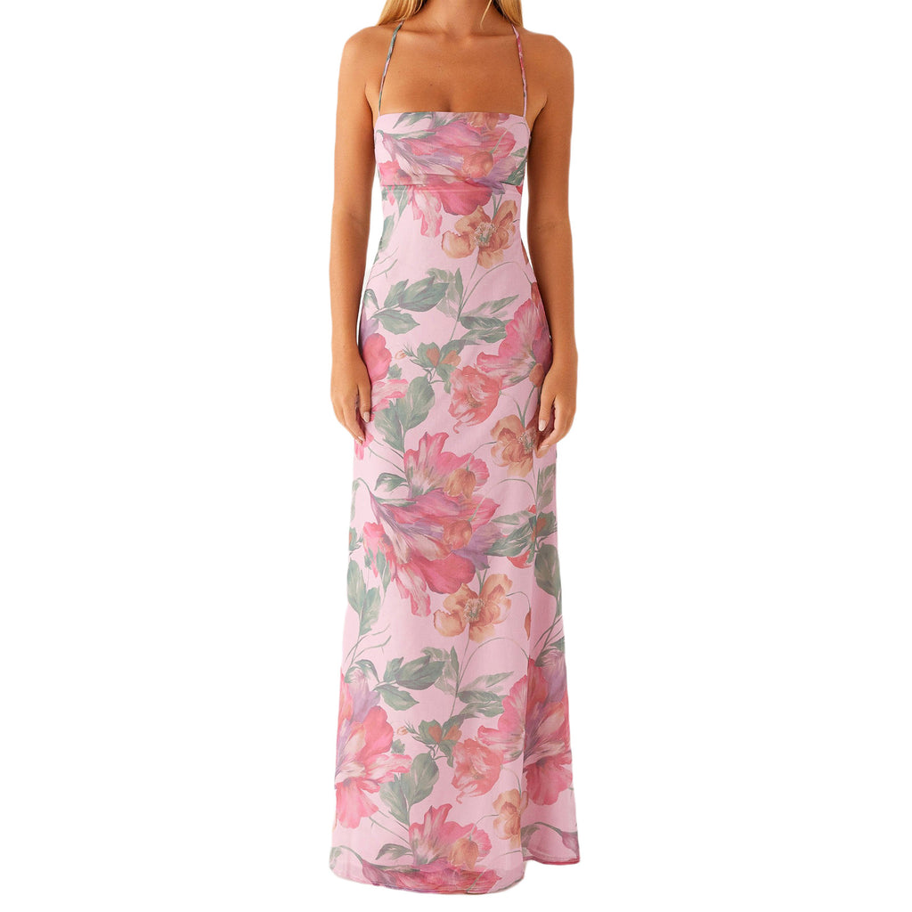Womens Printed Sleeveless Strap Bodycon Dress