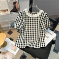Summer French-style Sweet Fresh And Relaxed-fit Puff-sleeve Top