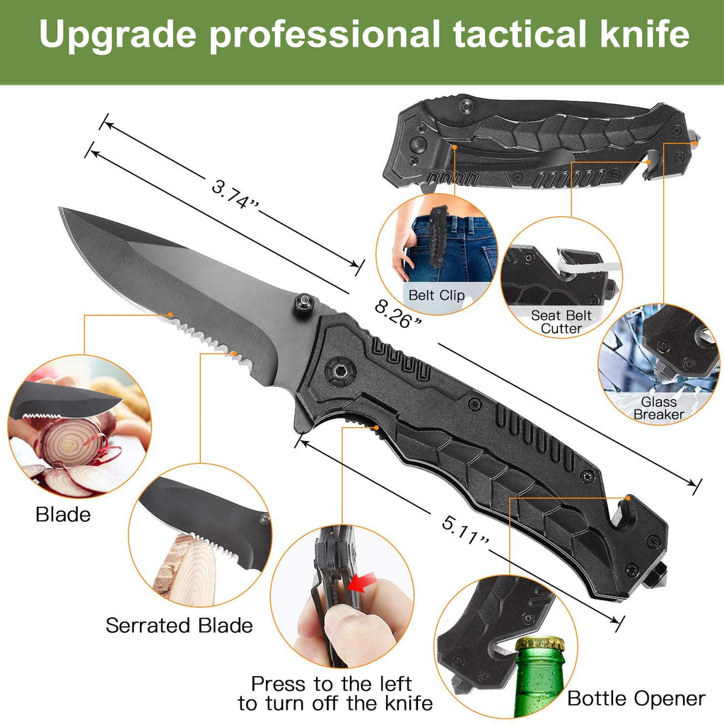 Emergency Survival Kit 30 In 1 Professional Survival Gear Equipment First Aid Supplies For SOS Tactical Hiking Hunting Camping