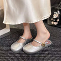 Outerwear-style Elegant Semi-slipper For Socialites