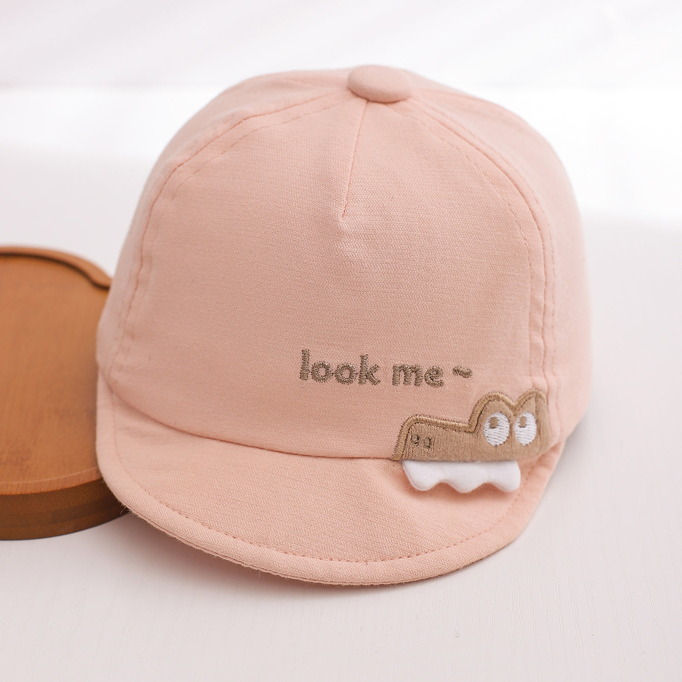 Summer Children's Cartoon Crocodile Letter Embroidery Cute Style Baseball Cap, Suitable For 3-6 Month Old Babies For Outings