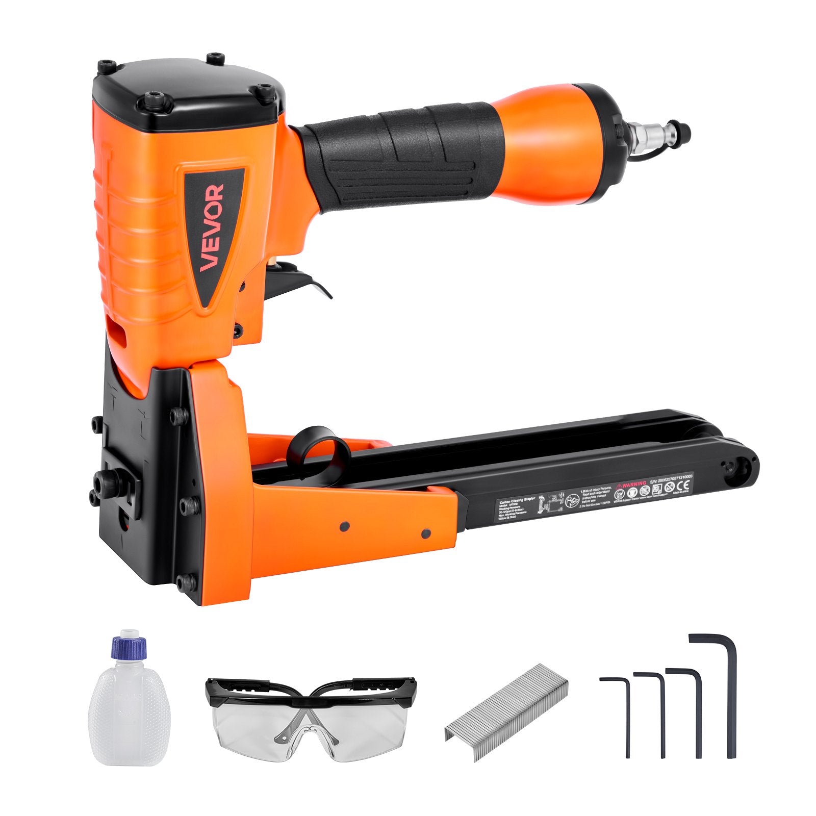 Pneumatisches Kartonverschlussgerät, Kartonverschlusshefter Für 34,8 Mm Krone, 16 Mm Und 19 Mm Länge,  70–120 PSI Kartondeckelhefter Für Kisten, Kartonverschluss, Verpackung