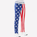 Mens Golf Pants Outdoor Sports Plaid Straight Fit