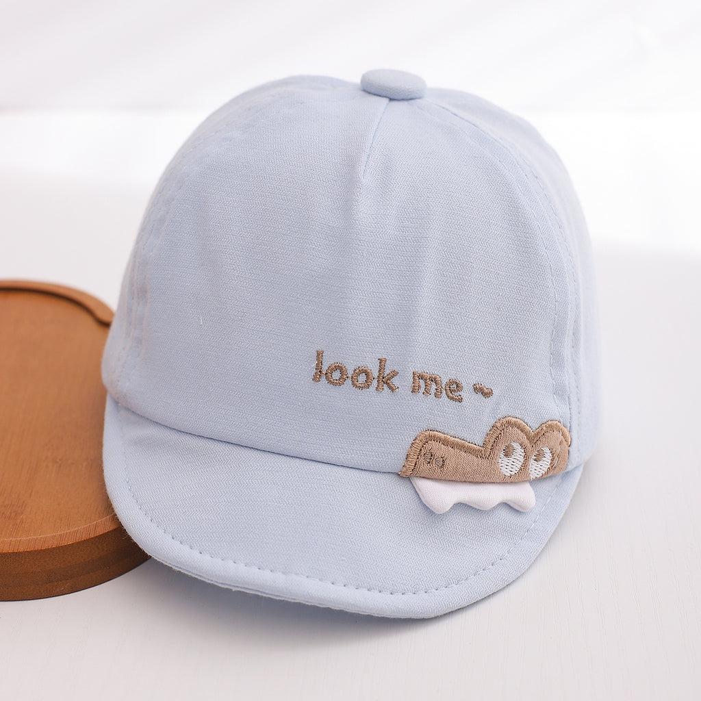 Summer Children's Cartoon Crocodile Letter Embroidery Cute Style Baseball Cap, Suitable For 3-6 Month Old Babies For Outings