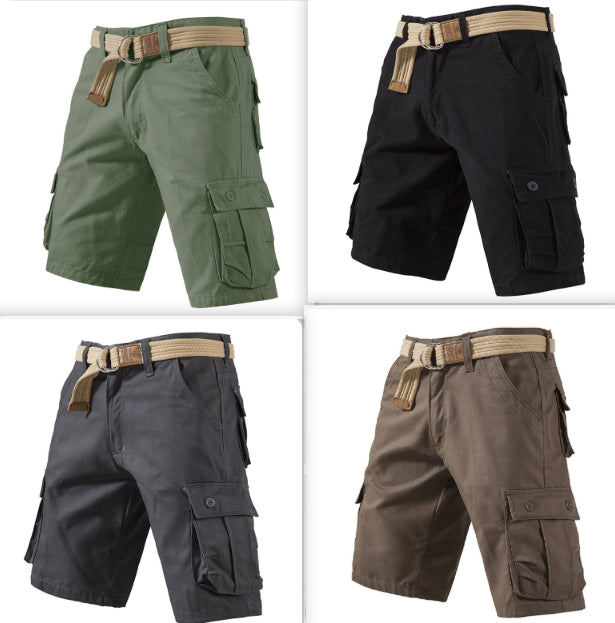 Five-point Shorts Men's Thin Summer Capris Loose Casual Pants Tooling Cotton Sports Pants