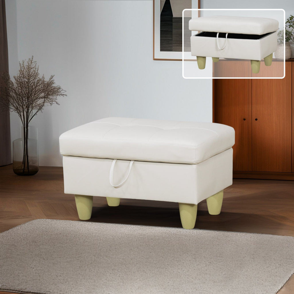 Pickup Only--White Faux Leather 3-Piece Living Room Sofa Set