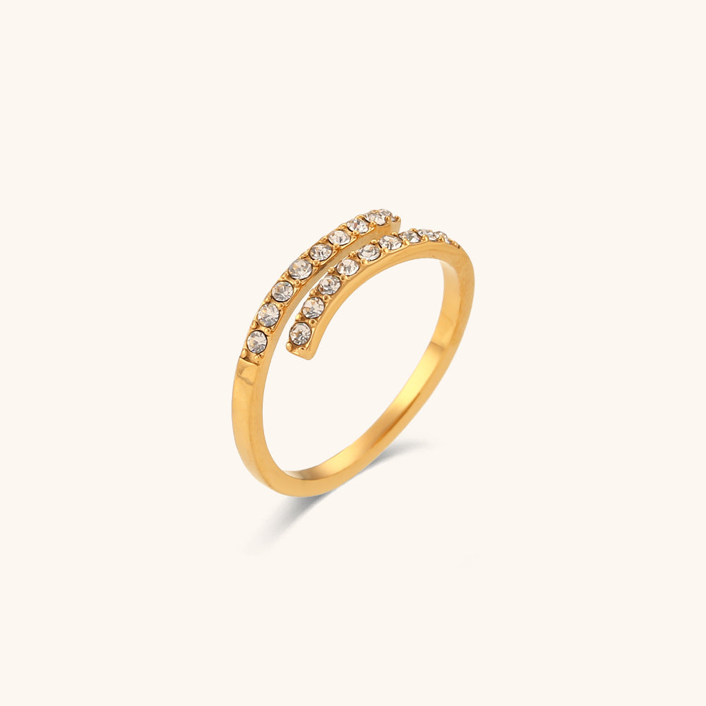 Stainless Steel Ring With 18K Gold Plating Minimalist And Subtly Luxurious