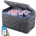 12-Volt Car Refrigerator, Portable 25L Dual-Zone Car Freezer, Adjustable Range from -4℉ to 68℉