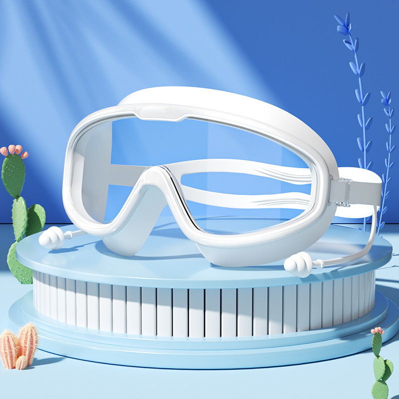 Kids Large-Frame Waterproof And Anti-Fog Swimming Goggles