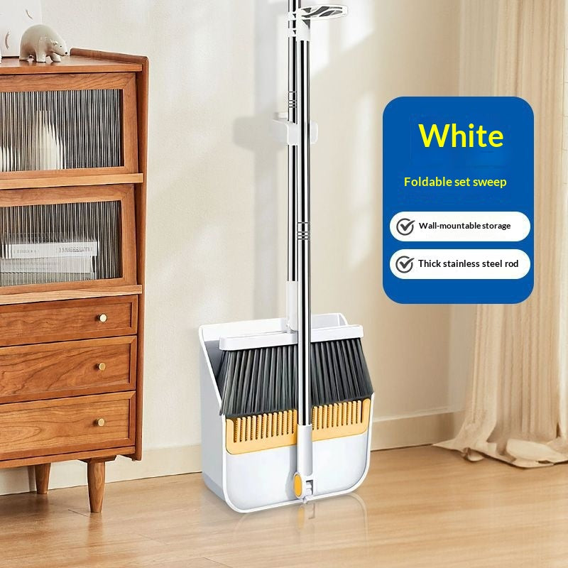 Broom And Dustpan Set, Household Soft-Bristled Sweeping Combo