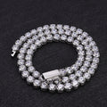 Womens Full-Diamond Tennis Chain In Stainless Steel