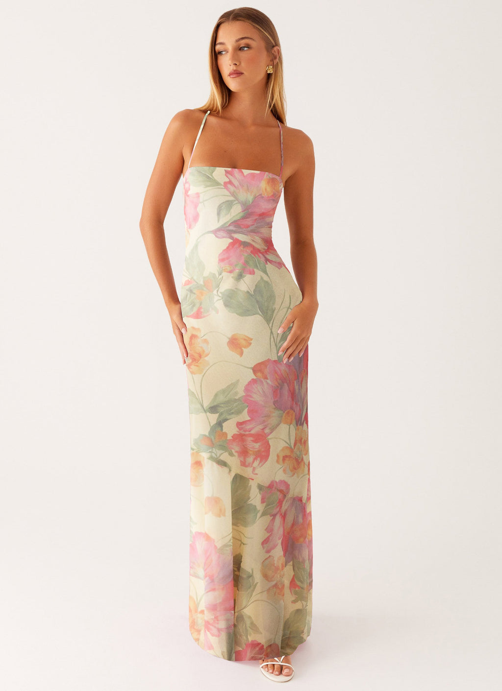 Womens Printed Sleeveless Strap Bodycon Dress