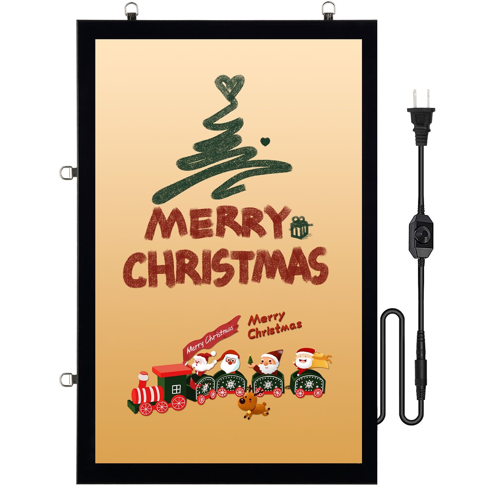 LED Poster Frame in Black 16 x 24 Inch Picture Frame Sidewalk Sign for Advertising Displays Aluminum Photo Frame with LED Light Box Backlit