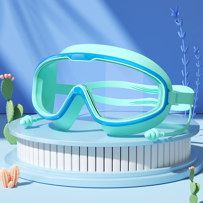 Kids Large-Frame Waterproof And Anti-Fog Swimming Goggles
