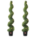 Artificial Boxwood Topiary 1524 cm Tall (2 Pieces) Spiral Topiary Trees