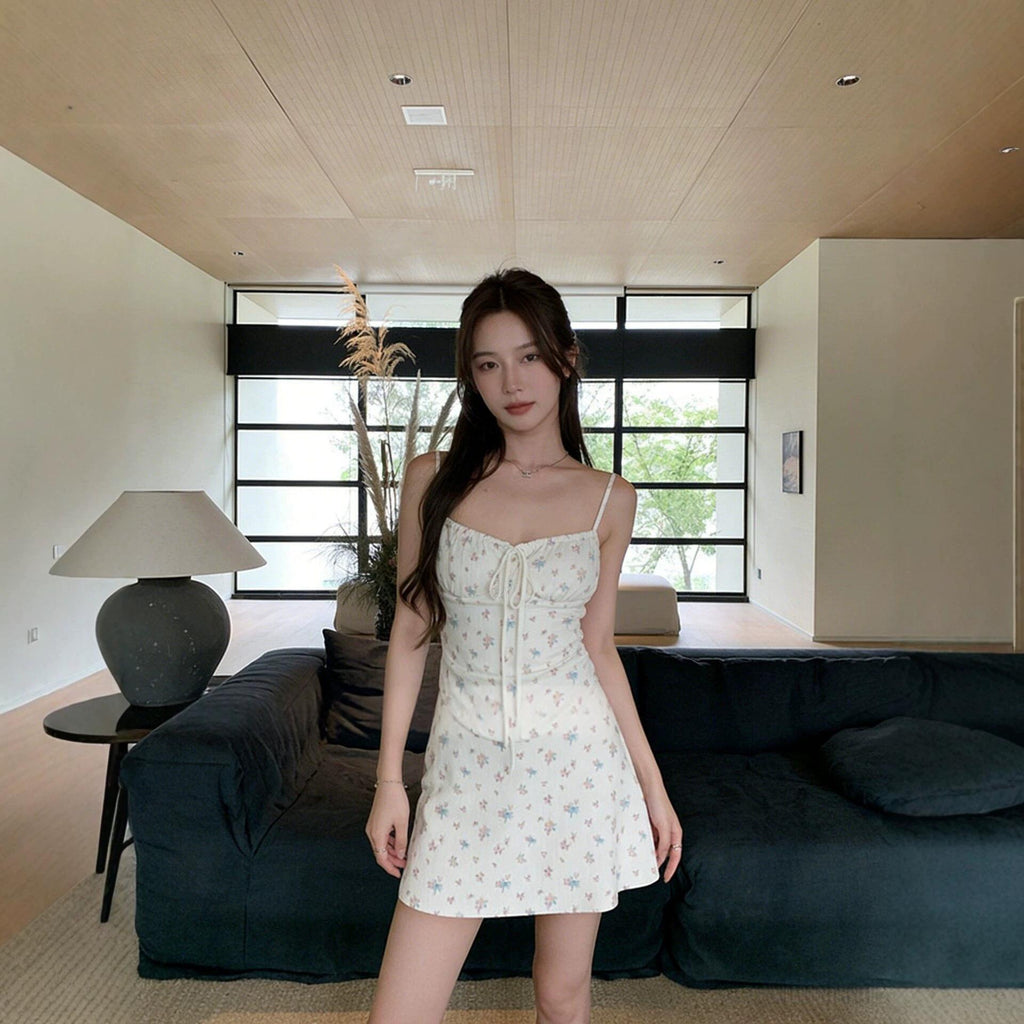 Floral Strap Bandeau Dress For Women