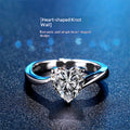 Zircon Paveset Open-heart Diamond Ring For Women