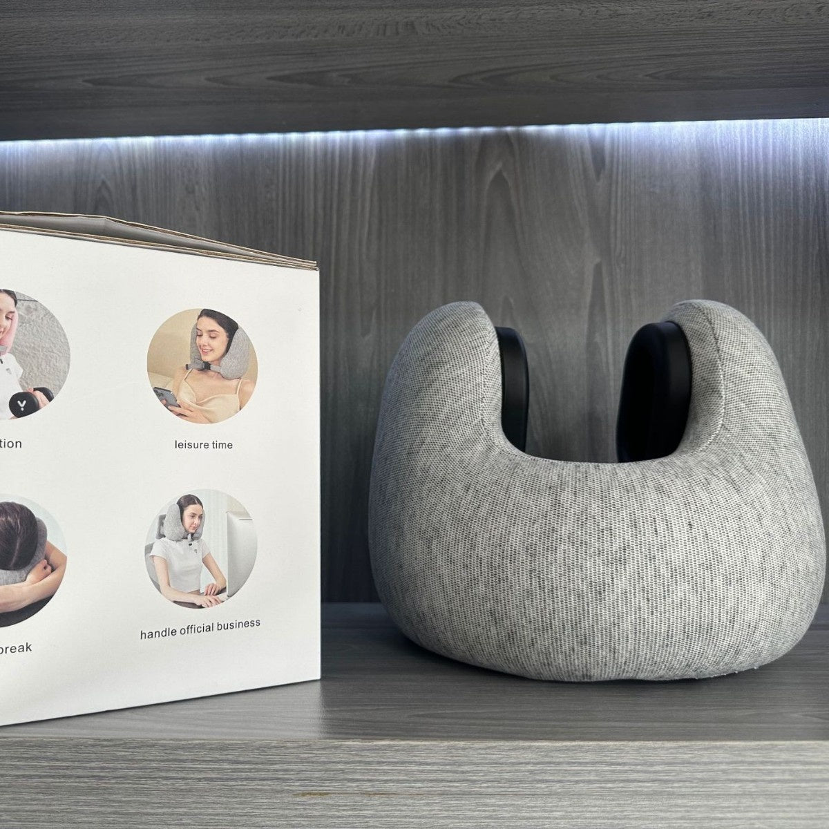 Memory Foam U-shaped Pillow For Travel Noise-reducing And Neck-supporting