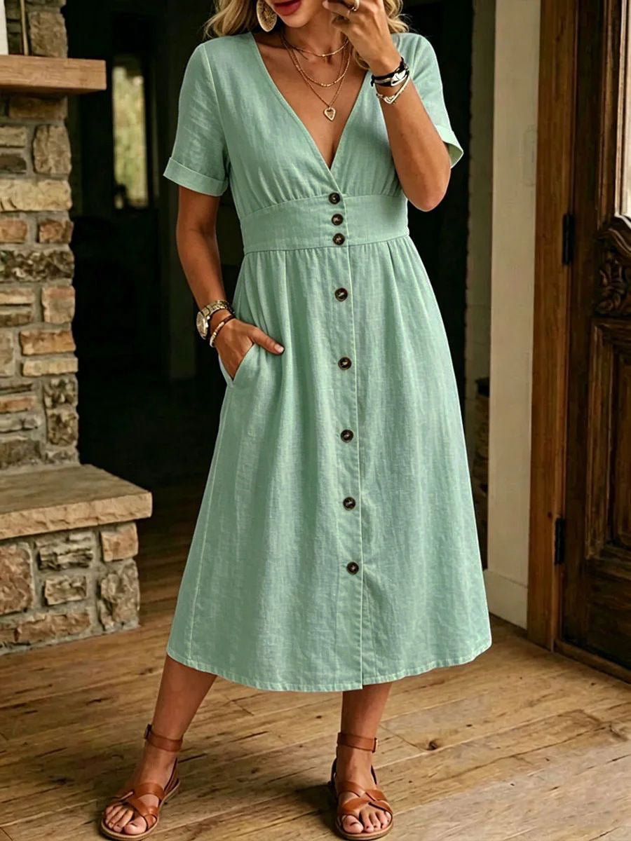 Women's Casual Loose Fashion Short-Sleeve Dress