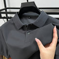 Heavyweight Mens Polo Shirt Short-sleeved T-shirt With A Turn-down Collar