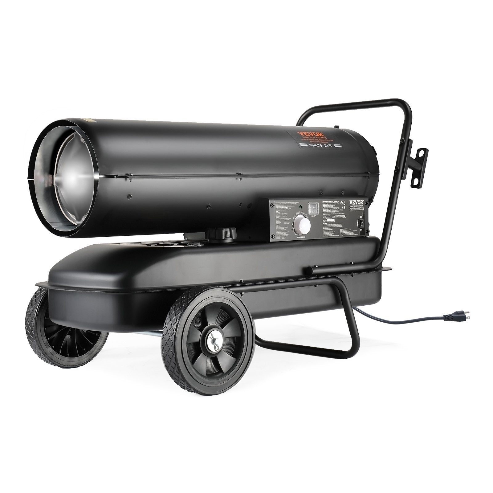 Kerosene/Diesel Forced Air Heater 100,000 BTU Torpedo Space Heater Portable with Thermostat Control 38-Liter Tank