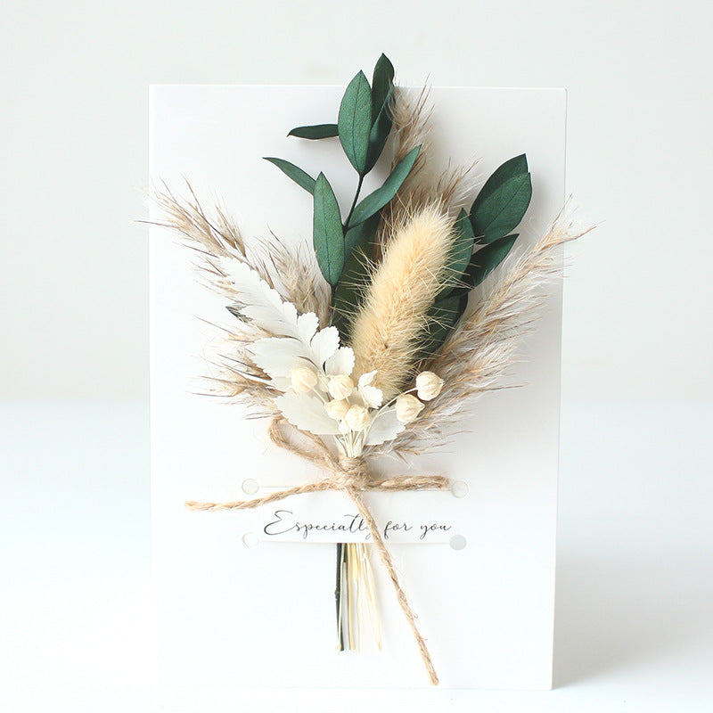 Mini Card Dried Flower Small Bouquet